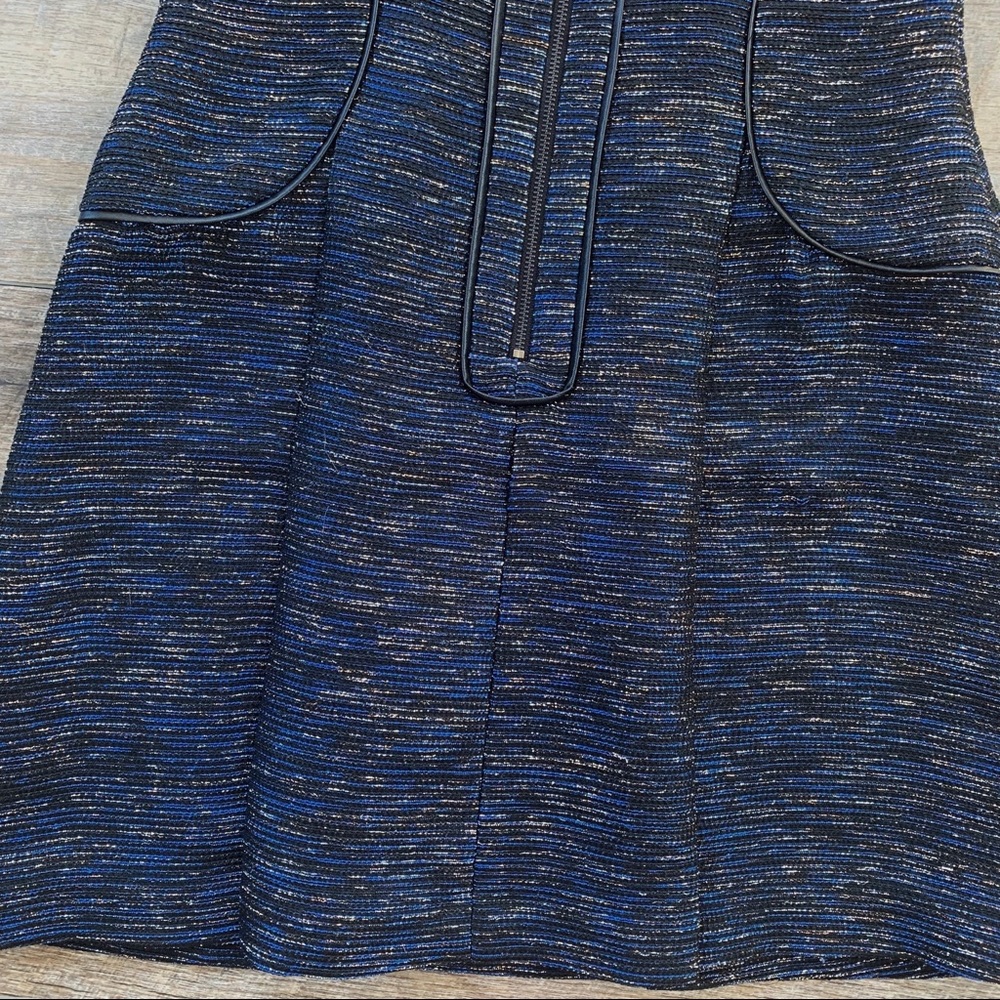 Cynthia Steffe Blue & Black Metallic Dress - Picture 9 of 10